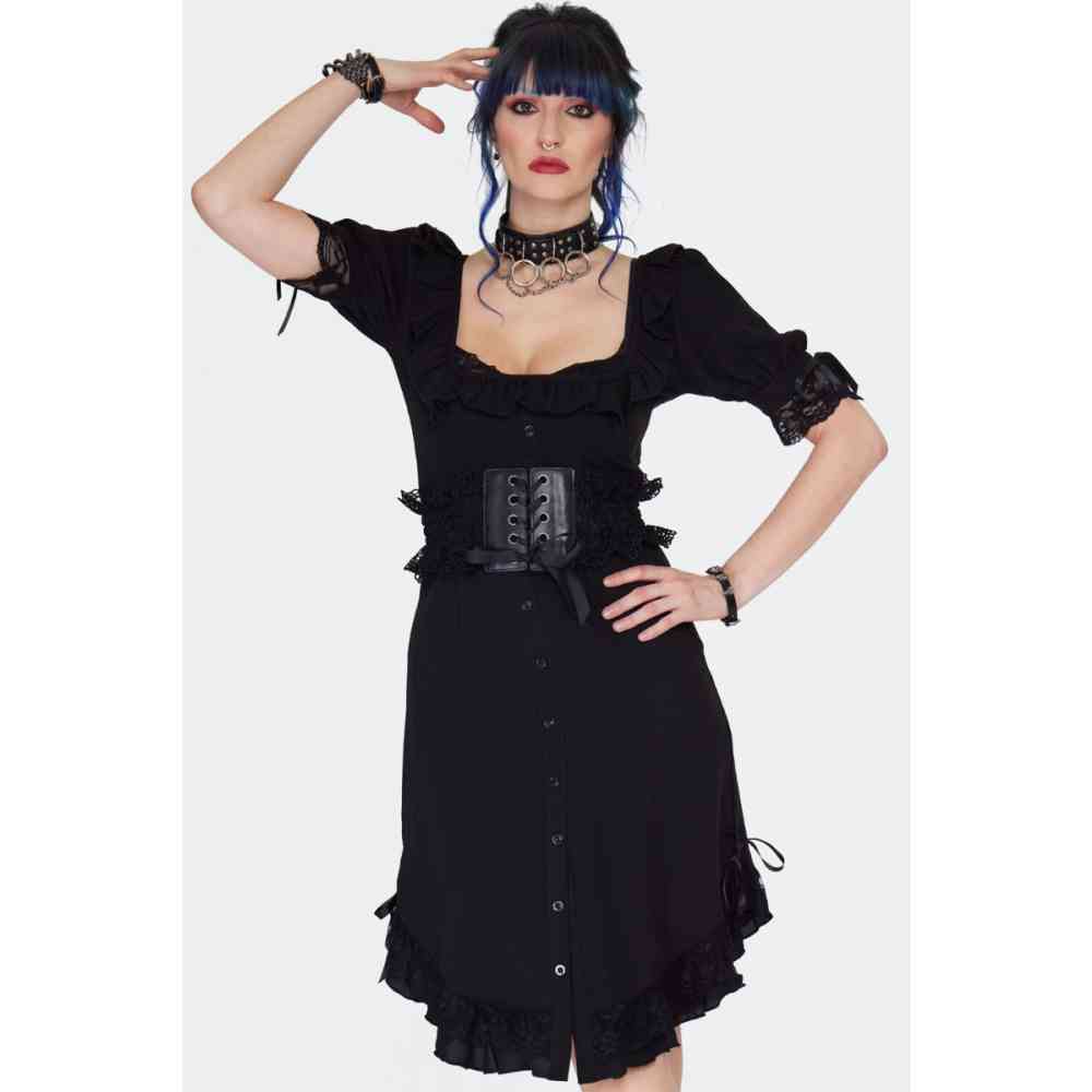 Jawbreaker - Floral Lace Taille riem - Zwart